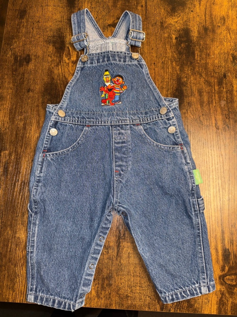 12 months vintage Sesame Street overalls